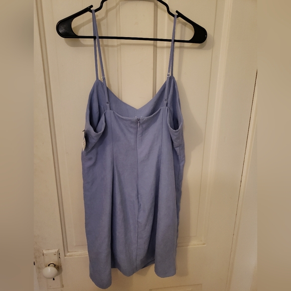 Light Blue Faux Suede Summer Dress - Picture 10 of 10
